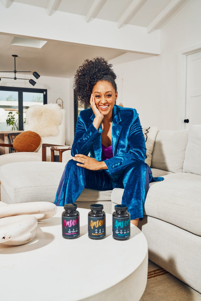 Tia Mowry with Anser supplementsT